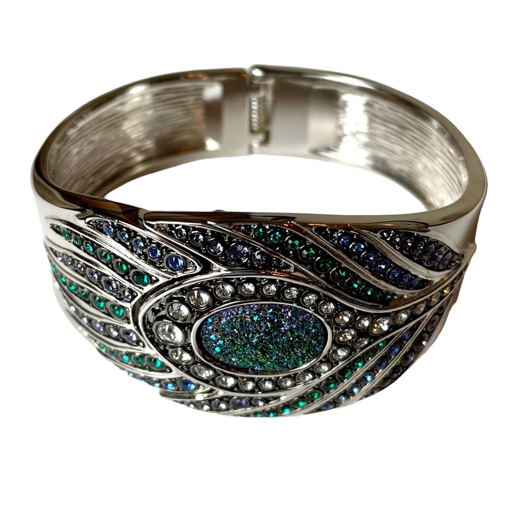 Victoria Wieck Peacock Drusy Watch Bracelet
